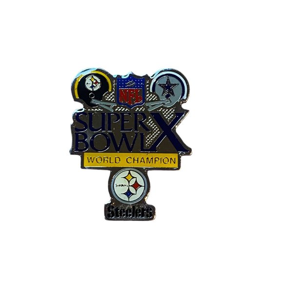 Pittsburgh Steelers Super Bowl X Champions Pin Dallas Cowboys - Picture 1 of 3